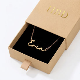 Necklace Erin Name Necklace HBD: In the box