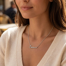 Necklace Esme Name Necklace HBD: Worn