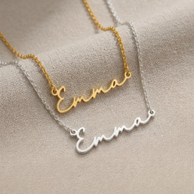 Necklace Esme Name Necklace HBD: Both finishes